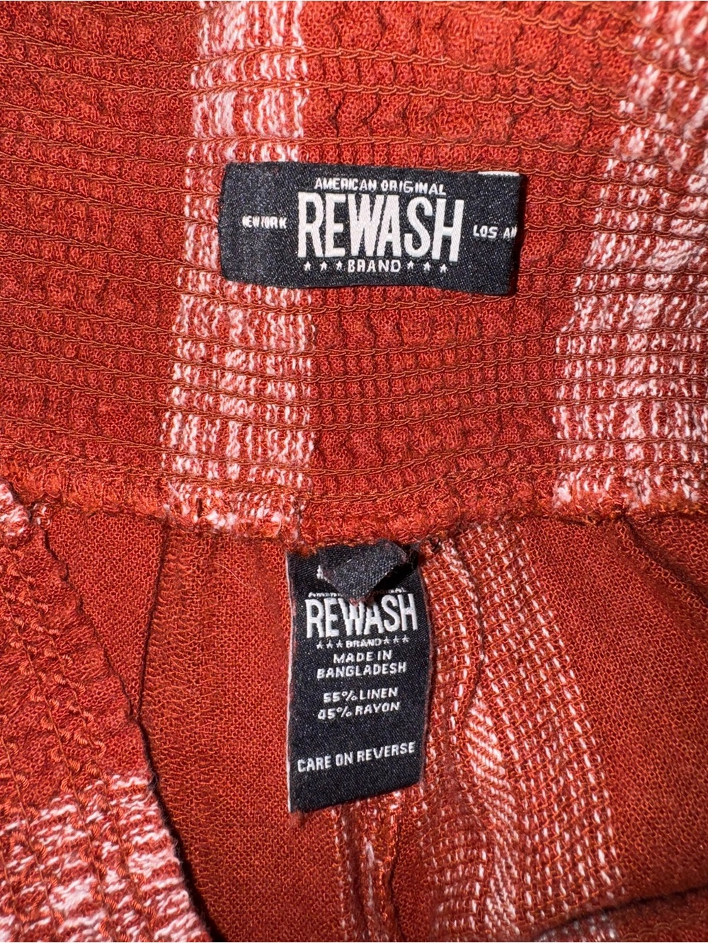 Rewash Rust-Striped Wide Leg Pants - Picture 6 of 10